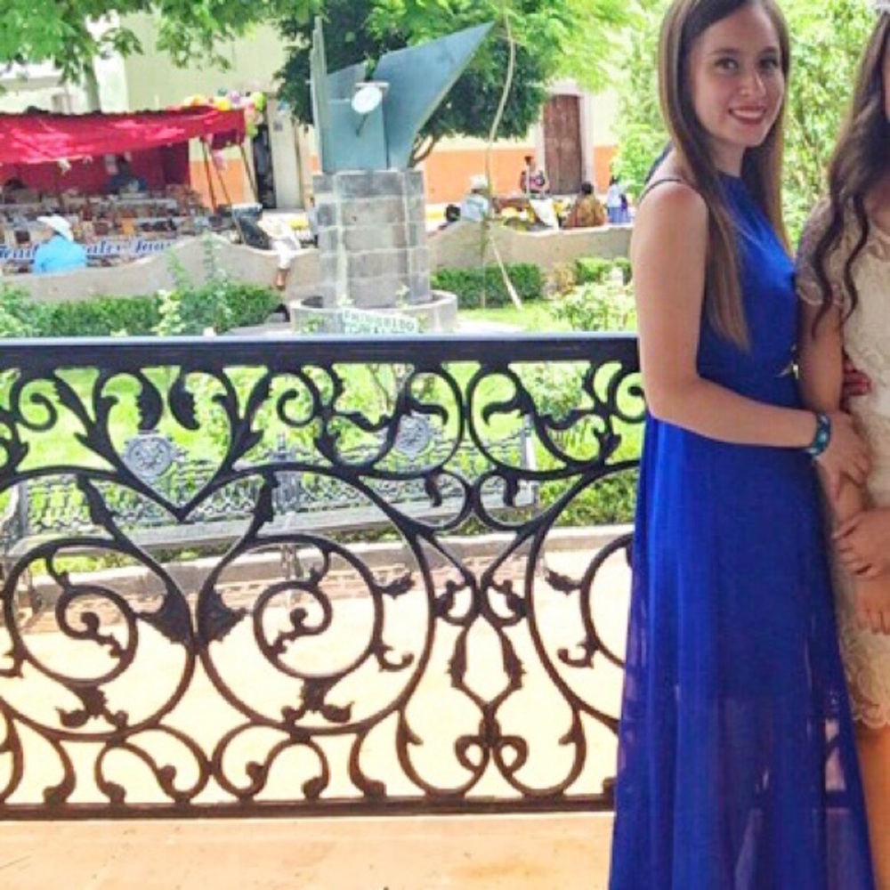 Decree Halter Blue Maxi Dress